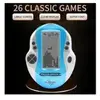 Console de jeu portable d'enfance de 3 pouces avec 26 jeux électroniques lcd intégrés - bleu