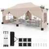 CostwayPavillon Pliant 3 x 6 m avec 6 Parois Latérales Amovibles et Sa...