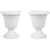 CostwayLot de 2 Jardinières Vintage Pots de Fleurs en Plastique avec B...