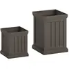 CostwayLot de 2 Jardinières en Plastique Carrées de Grande Taille et P...