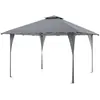 CostwayTonnelle de Jardin Pop-up Toit Aéré 395X395CM Tente Réception I...