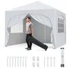 CostwayTonnelle de Jardin 3x3M avec 4 Parois Latérales Amovibles Tente...