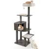 CostwayArbre à Chat Haut de 171CM Tour pour Chat Multi-Niveaux avec Pe...