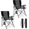 CostwayLot de 2 Chaises de Camping Portable Chaise d'Extérieur Pliable...