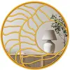 CostwayMiroir Mural Doré Grand Miroir Mural Rond de 80 cm avec Cadre I...
