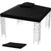 CostwayToile de Rechange Double Toit pour Pavillon de Jardin 3 x 3M en...
