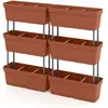 Costway6 Boîtes à Plantes de Jardin Jardinière Verticale Surélevée Arr...
