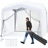 CostwayTonnelle de Jardin Pop-up 302x302cm avec 4 Parois Latérales Ten...