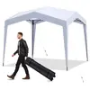 CostwayTente de Canopée Pop-up 302 x 302 cm avec Sac à Roulettes 8 Piq...