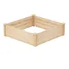 CostwayJardin en Bois surélevé Extérieur Bac à Plantes Carré 102 x 102...