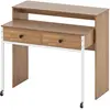 CostwayBureau d'Ordinateur Rétractable Bureau de Rangement Gain de Pla...