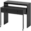 CostwayBureau d'Ordinateur Rétractable Bureau de Rangement Gain de Pla...