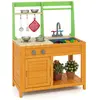 CostwayCuisine de Boue pour Enfants Cuisine de Jeu Extérieure avec Cui...