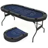 DREAMADE Table de Poker Ovale Pliable pour 8 Joueurs Table de Poker Te...