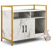 CostwayMeuble Litiere Chat Griffoir Amovible Industriel Maison de Toil...