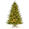 COSTWAY Sapin de Noël Artificiel de 213 cm, Arbre de Noël à Charnière ...