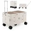 COSTWAY Chariot de Plage/Camping avec Table - Pliable Rapide dans 5s -...