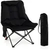CostwayChaise de Camping Pliable Rembourrée en Tissu Oxford avec Dossi...