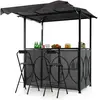 CostwayGazebo de Grill avec Auvent Ensemble de Canopée Bbq Extérieur 3...