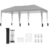 CostwayTente Pliante Pop-up 3 x 6m avec Sac de Transport sur Roulettes...
