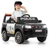 CostwayVoiture de Police Electrique pour Enfants Alimentée par Batteri...