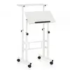 CostwayBureau Assis-Debout à Roulettes Table Informatique pour Ordinat...