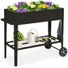 CostwayJardinière Surélevé en Métal avec Pieds Lit de Jardin sur Roule...