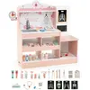 CostwayCoffret de Jeu de Médecin en Bois Centre Médical Moniteur ECG Z...