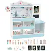 CostwayCoffret de Jeu de Médecin en Bois Centre Médical Moniteur ECG Z...