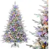 CostwaySapin de Noël Artificiel Floqué et Articulé 8 Modes d'Eclairage...