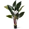 CostwayPlante Artificielle de 160cm Imitation Taro Arc-en-ciel en Pot ...