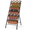 CostwayJardinière Vertical Mobile à 5 Niveaux avec 5 Bacs de Plantatio...