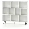 CostwayÉtagère à 10 Cubes 120CM Organisateur de Rangement Moderne avec...