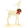 CostwayRenne de Noël Illuminé Petite Décoration de Jardin en Forme de ...