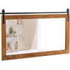 Costway100 X 66CM Miroir Murale de Ferme Style Porte de Grange Rectang...