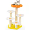 CostwayArbre à Chat Fleur Mignon pour Chats d'Intérieur avec Perchoir ...