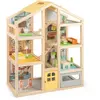 CostwayMaison de Poupées pour Enfants Maison de Jeu Moderne avec Chamb...