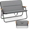 CostwayFauteuil de Camping Double Causeuse Pliante pour 2 Personnes av...