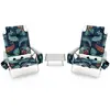 CostwayLot de 2 Chaises de Camping Plage Pliante Table Enroulable en A...