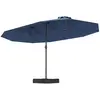 CostwayParasol de Terrasse de 470 cm avec Base Manivelle 12 Baleines R...