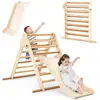COSTWAY Costway Toboggan 2 En 1 Avec Triangle D'escalade Pliable En Bo...