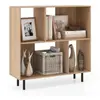COSTWAY Bibliothèque à 4 Cubes, Pieds en Métal, Étagère de Rangement H...
