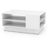 Table Basse Rectangulaire Costway, 2 Étagères De Rangement Ouverte, Ta...