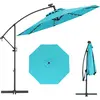 Parasol Déporté 300 x 245cm - COSTWAY - avec 32 LED - Base Croisée - ...