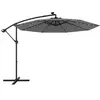 Parasol Déporté 300 x 250 cm-COSTWAY-avec 40 LED - Base Croisée - Régl...