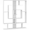 CostwayBibliothèque à 7 Niveaux Bibliothèque Géométrique avec 2 Kits A...