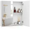 CostwayArmoire à Pharmacie avec Miroir 62 x 65 cm Armoire Murale de Sa...