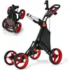 CostwayChariot de Golf à Pousser ou à Tirer Chariot de Golf Pliable Lé...