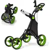 CostwayChariot de Golf à Pousser ou à Tirer Chariot de Golf Pliable Lé...
