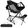 CostwayChaise de Camping avec Repose-Pieds Chaise Inclinable Pliable e...